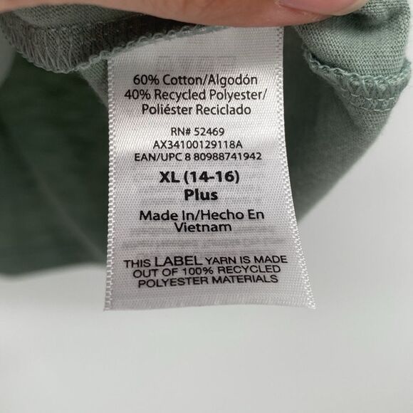 Athletic Works I'd Rather Be Outside T-shirt Oversized Raglan Sleeve Cropped XL - Picture 4 of 6